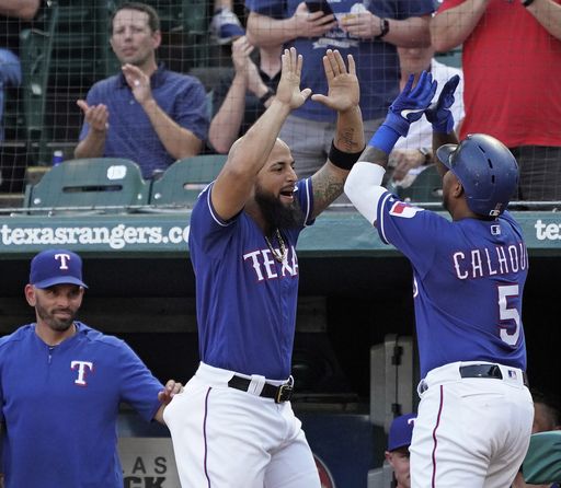Pence 3 RBIs for Texas, another last-AB win against Angels