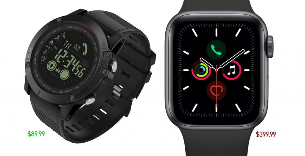 T1 Tact Watch ‘Midnight Diamond’ vs Apple Series 5 Smartwatch: Duel of Prices